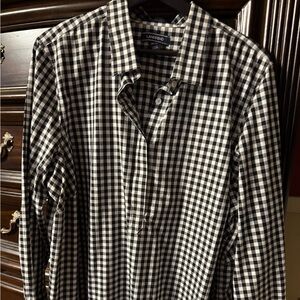 Women’s Black and White Checkered Shirt